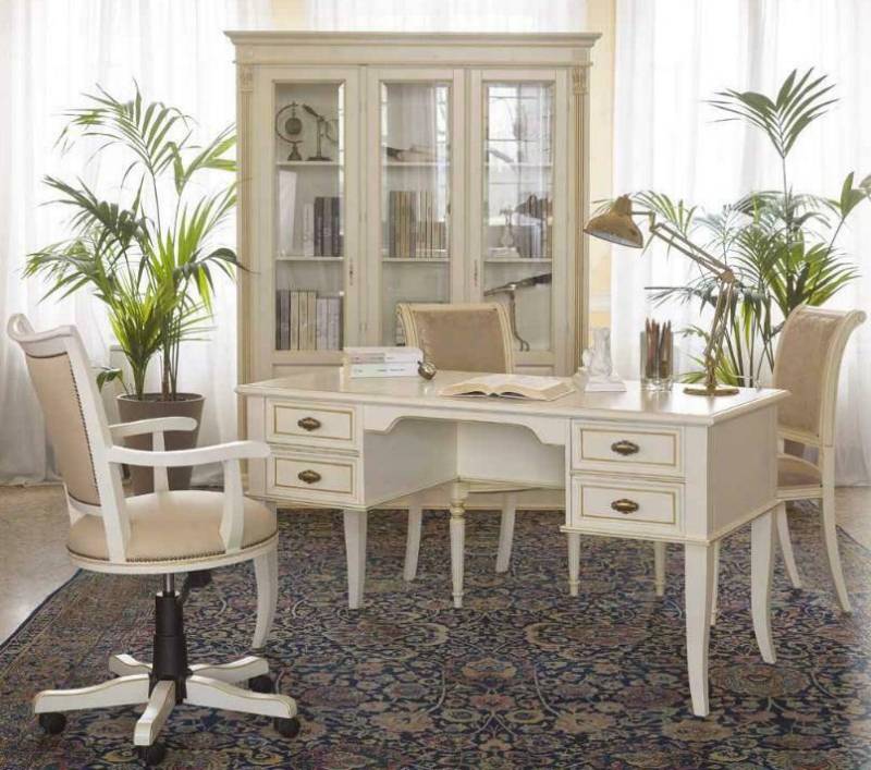 Büro Schreibtisch + Sessel Schreibtische Tisch Holz Stuhl 2tlg Set Italien Möbel Büro Schreibtisch + Sessel Schreibtische Tisch Holz Stuhl 2tlg Set Italien Möbel von JV Möbel