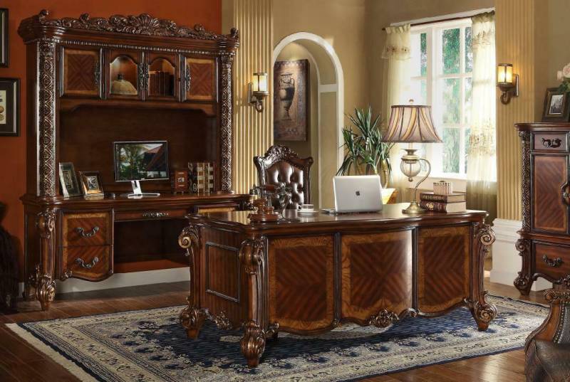Büro Schreibtisch Sessel Schreibtische Tisch Holz Stuhl 2tlg Set Tische Barock von JV Möbel