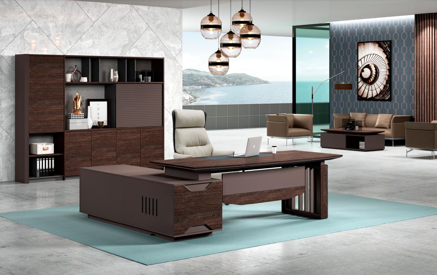 Büro Tisch Bürotisch Arbeitstisch Schreibtisch Büromöbel Holz Braun Büro Tisch Bürotisch Arbeitstisch Schreibtisch Büromöbel Holz Braun von JV Möbel