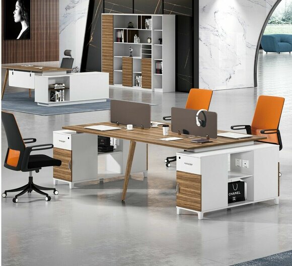 Büro Tisch Möbel Einrichtung Ausstattung Callcenter 4 Arbeitsplätze von JV Möbel