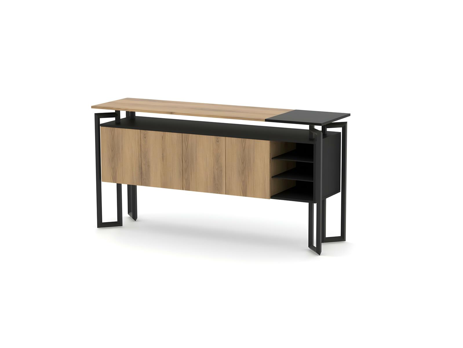 Büroschrank Sideboard Anrichte Schrank Holz & Metall Arbeitszimmer Büro Büroschrank Sideboard Anrichte Schrank Holz & Metall Arbeitszimmer Büro von JV Möbel