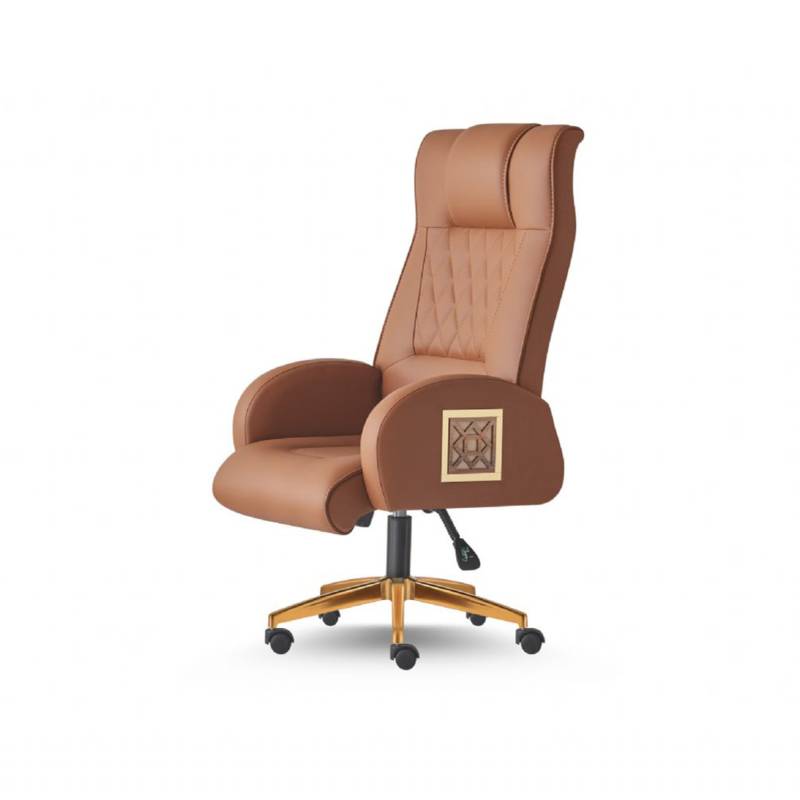 Bürostuhl Braun Braun Arbeitszimmer Rollen Modern Chefsessel Drehsessel von JV Möbel