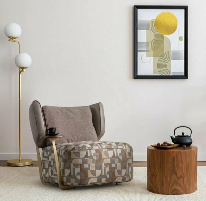 Bunter Polstersessel Wohnzimmer Designer Lehnsessel Relax Einsitzer Neu von JV Moebel