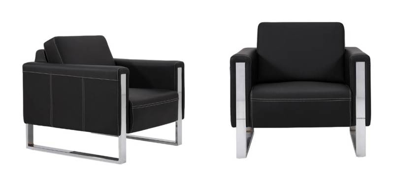 Buro Sessel 1-Sitzer Lounge Sessel Büromöbel Clubsessel Leder Sessel von JV Möbel