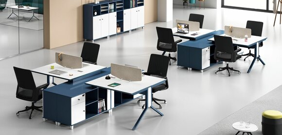 Callcenter 2 Arbeitsplätze Schreibtisch Büro Möbel Einrichtung Ausstattung von JV Möbel