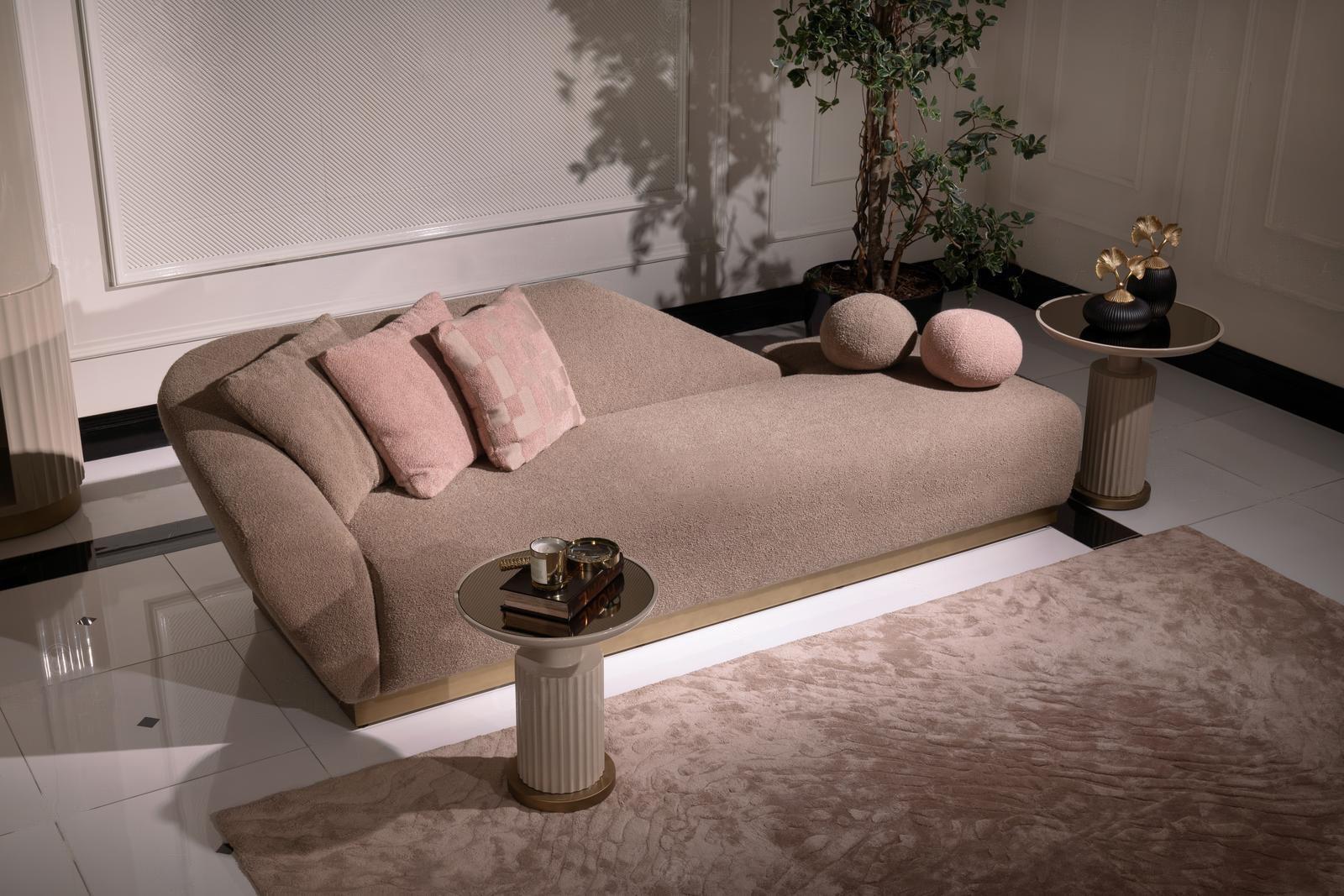 Chaiselongue Gruppe Sofa Beistelltische Polster Stoff Modern 3tlg Set Chaiselongue Gruppe Sofa Beistelltische Polster Stoff Modern 3tlg Set von JV Möbel