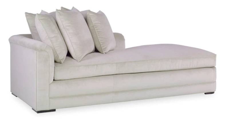Chaiselongue Liege Möbel Chaise Wohnzimmer Modern Design Sofa Stoff Grau Textil von JV Möbel