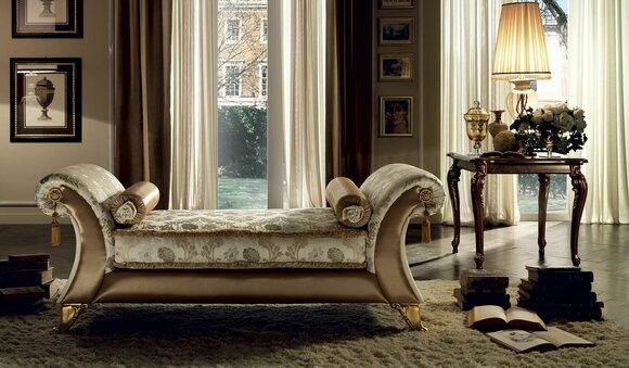 Chaiselongue Liege Relaxsessel Liegesessel Komfortliege Luxus Barock von JV Möbel