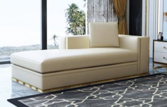 Chaiselongue Relaxliege Loungesofa Chesterfield Couch Sofa Liege Leder von JV Möbel