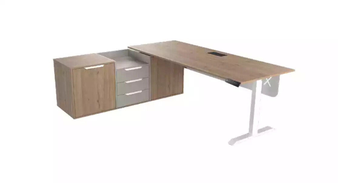 Chef Eckschreibtisch Büro Zimmer Möbel Design Praxis Kanzlei Möbel Beige von JV Möbel