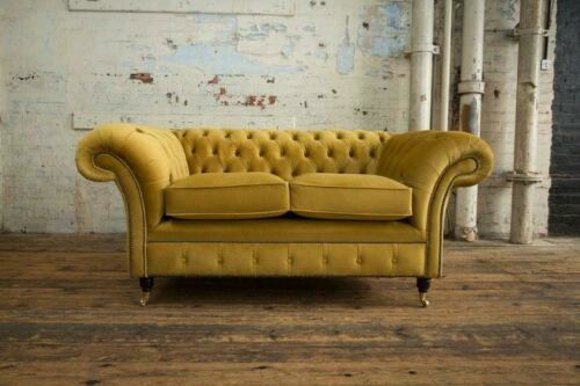 Cheserfield Samt Sofa 2 Sitzer Designer Couchen Couch Textil Stoff Cheserfield Samt Sofa 2 Sitzer Designer Couchen Couch Textil Stoff von JV Möbel
