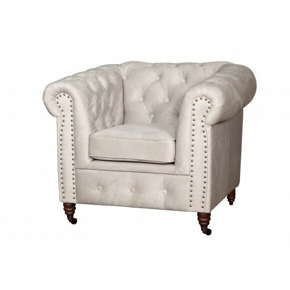 Chesterfield 1 Sitzer Fernsehsessel Club Lounge Relax Sessel Leder Textil Sofas von JV Möbel