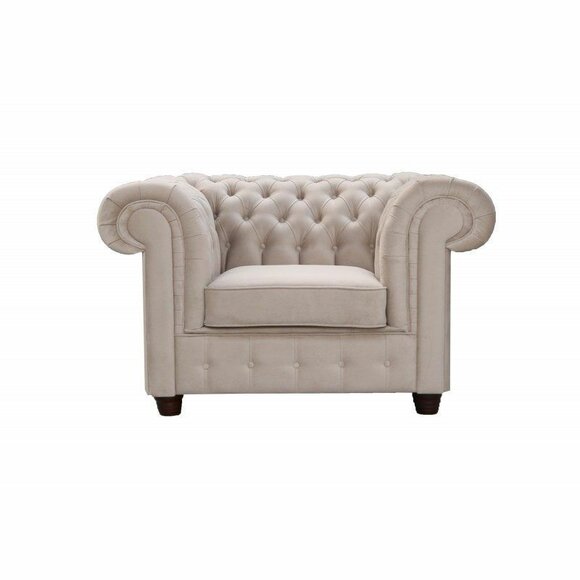 Chesterfield 1 Sitzer Fernsehsessel Club Lounge Relax Sessel Textil Leder Sofas von JV Möbel