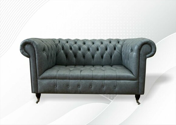 Chesterfield 2 Sitzer Zweisitzer Leder Wohnzimmer big Design Couchen von JV Möbel