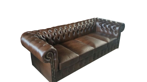 Chesterfield Big XXL Sofa mit 80cm Sitztiefe Couch Sofa Polster Garnitur 275cm NAPOLI von JV Möbel