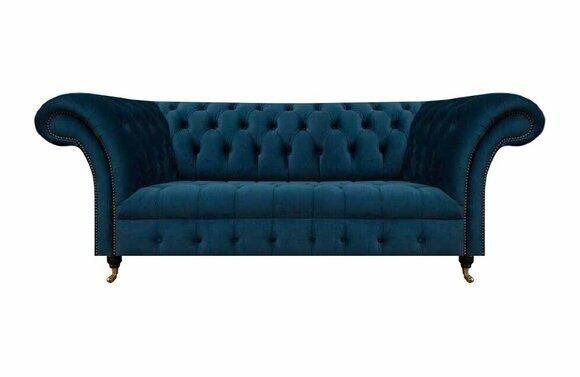 Chesterfield Blauer Polster Zweisitzer Designer Wohnzimmer Textilmöbel Chesterfield Blauer Polster Zweisitzer Designer Wohnzimmer Textilmöbel von JV Moebel