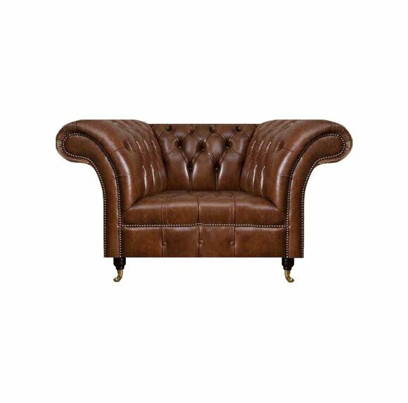 Chesterfield Brauner Ledersessel Wohnzimmer Kunstleder Einsitzer Möbel Chesterfield Brauner Ledersessel Wohnzimmer Kunstleder Einsitzer Möbel von JV Moebel