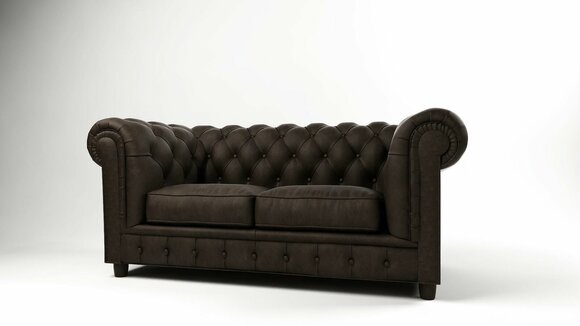 Chesterfield Couch 2 Sitzer Polster Sitz Textil Stoff Leder Couchen Sofas Sofa von JV Möbel