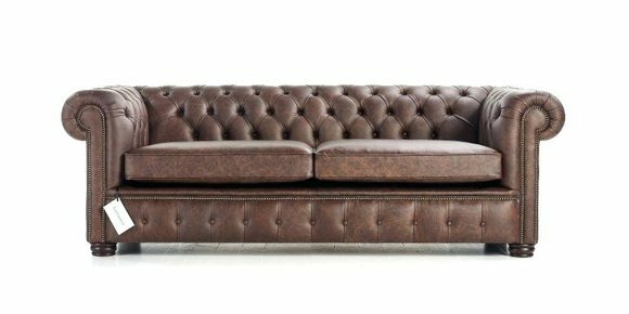 Chesterfield Couch Polster Sofa Couchen Sitz Design 3 Sitzer Leder von JV Möbel