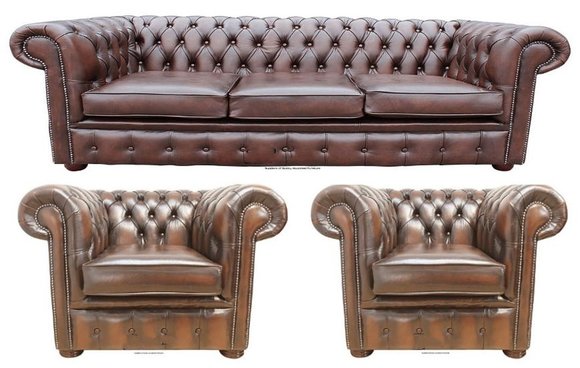 Chesterfield Couch Polster Sofas Klassik Sofa Big XXL Couch 5+1+1 von JV Möbel