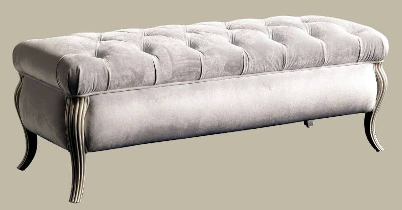 Chesterfield Design Hocker Oval Pouf Fußhocker Möbel Polsterhocker Sitzhocker von JV Möbel
