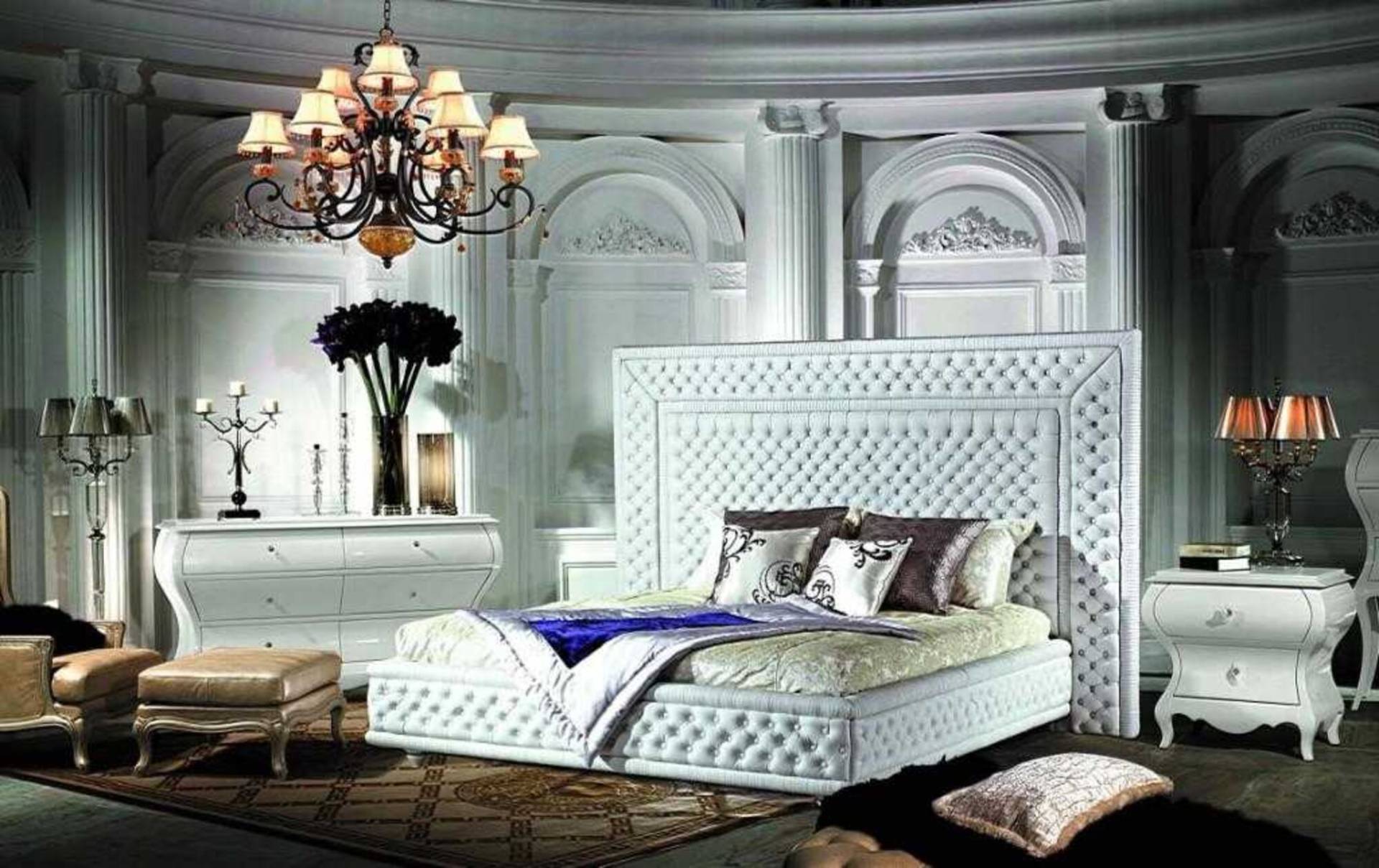 Chesterfield Doppeltbett Bettt Betten Polsterbett Designer XXL Big Ehe WT 9230 Chesterfield Doppeltbett Bettt Betten Polsterbett Designer XXL Big Ehe WT 9230 von JV Möbel