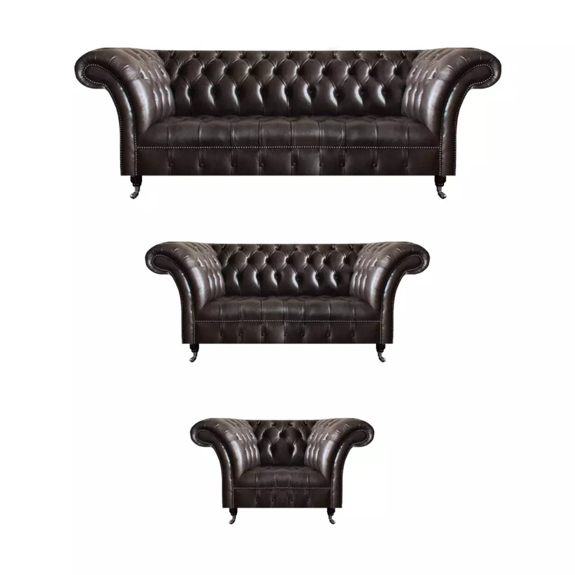 Chesterfield Dunkelbraune Couchen Designer Garnitur Wohnzimmer Möbel Chesterfield Dunkelbraune Couchen Designer Garnitur Wohnzimmer Möbel von JV Moebel