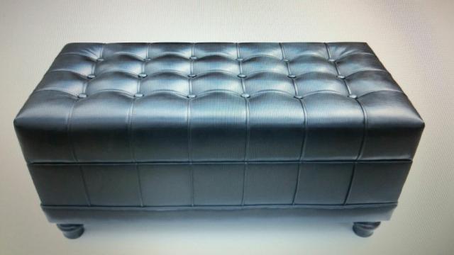 Chesterfield Fußhocker Hocker Ottoman Pufa Fußablage Polster Leder Textil von JV Möbel