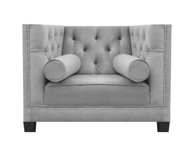 Chesterfield Grau Sessel Wohnzimmer Polstermöbel Designer Textil Neu Chesterfield Grau Sessel Wohnzimmer Polstermöbel Designer Textil Neu von JV Möbel