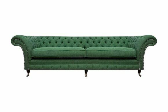 Chesterfield Grüner Zweisitzer Wohnzimmer Luxuriöser Zweisitzer Möbel von JV Moebel