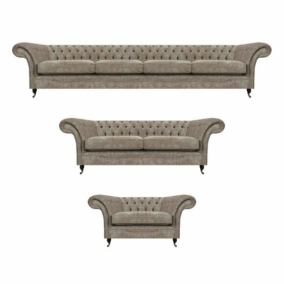 Chesterfield Hellgraue Polstergarnitur Moderne Textilsofas Sitzmöbel Chesterfield Hellgraue Polstergarnitur Moderne Textilsofas Sitzmöbel von JV Moebel
