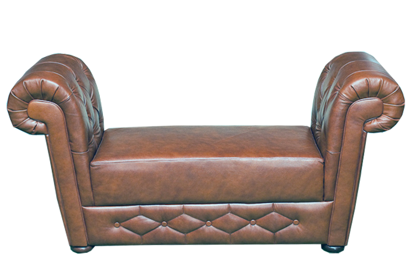Chesterfield Hocker Leder Polster Fußhocker Chaise Ottomane Pouf Relax Neu von JV Möbel