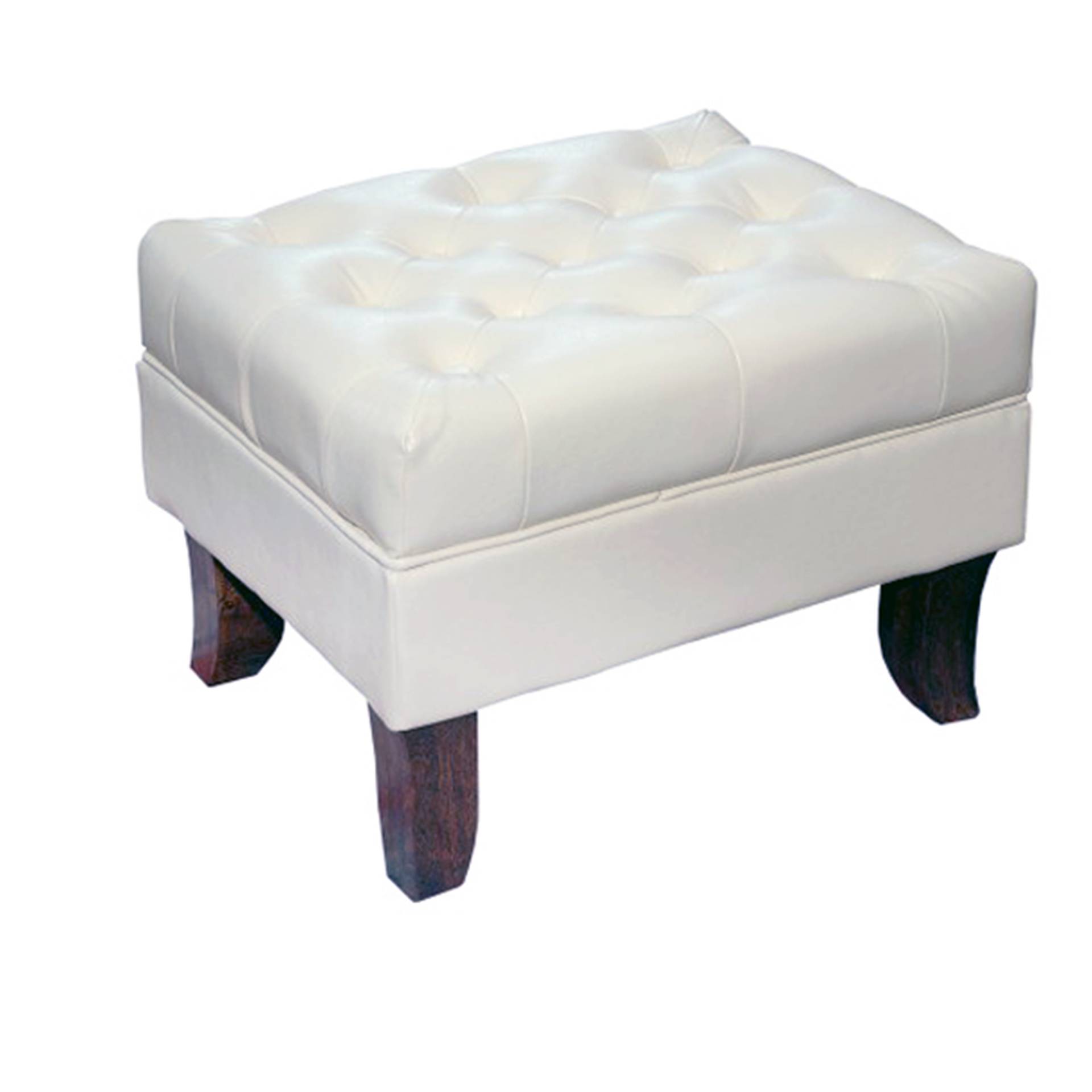 Chesterfield Hocker Leder Polster Fußhocker Chaise Ottomane Relax Pouf Neu von JV Möbel