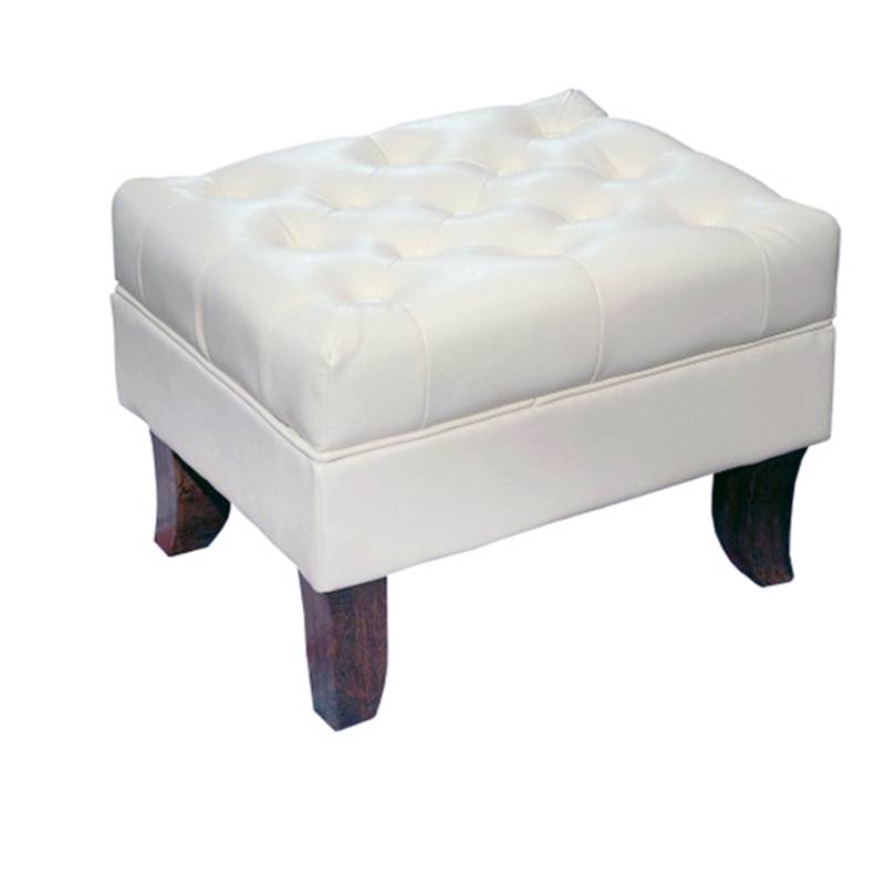 Chesterfield Hocker Leder Polster Fußhocker Chaise Ottomane Relax Pouf Neu von JV Möbel