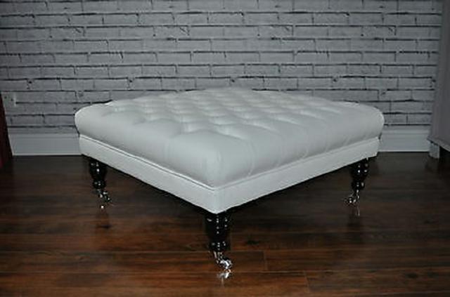Chesterfield Hocker Pouf XXL Fußhocker Beistellhocker Designer Ottomane Chaise von JV Möbel