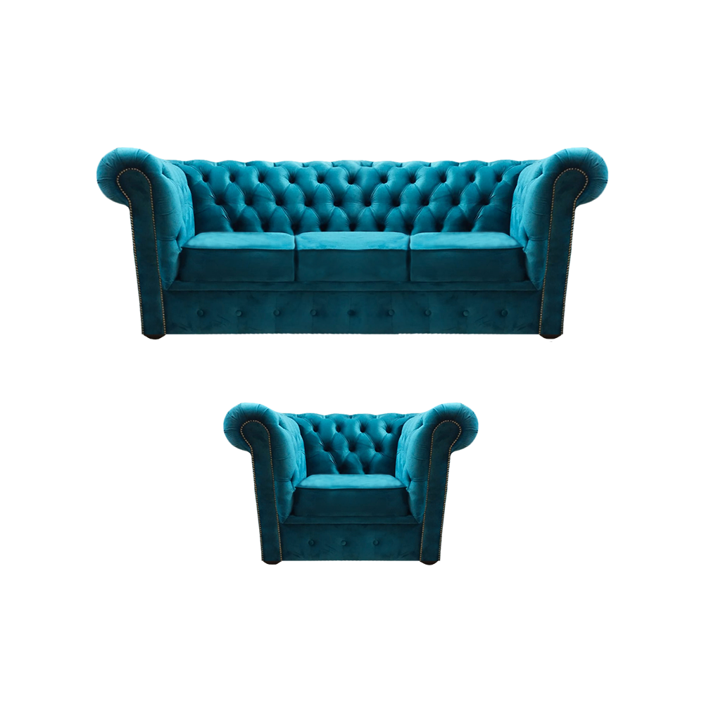 Chesterfield Komplett Sofagarnitur Sofa Dreisitze Polster Sessel Couch Textil Chesterfield Komplett Sofagarnitur Sofa Dreisitze Polster Sessel Couch Textil von JV Möbel
