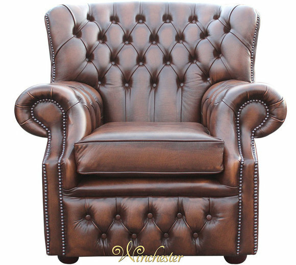 Chesterfield Leder Dunkelbraun Ohrensessel 1 Sitzer Designer Fernseh Chesterfield Leder Dunkelbraun Ohrensessel 1 Sitzer Designer Fernseh von JV Möbel