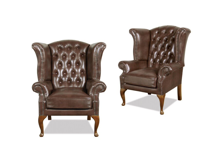Chesterfield Ohrensessel Queen Sessel Antik Look Couch Polster 100% Leder Sofort Chesterfield Ohrensessel Queen Sessel Antik Look Couch Polster 100% Leder Sofort von JV Möbel