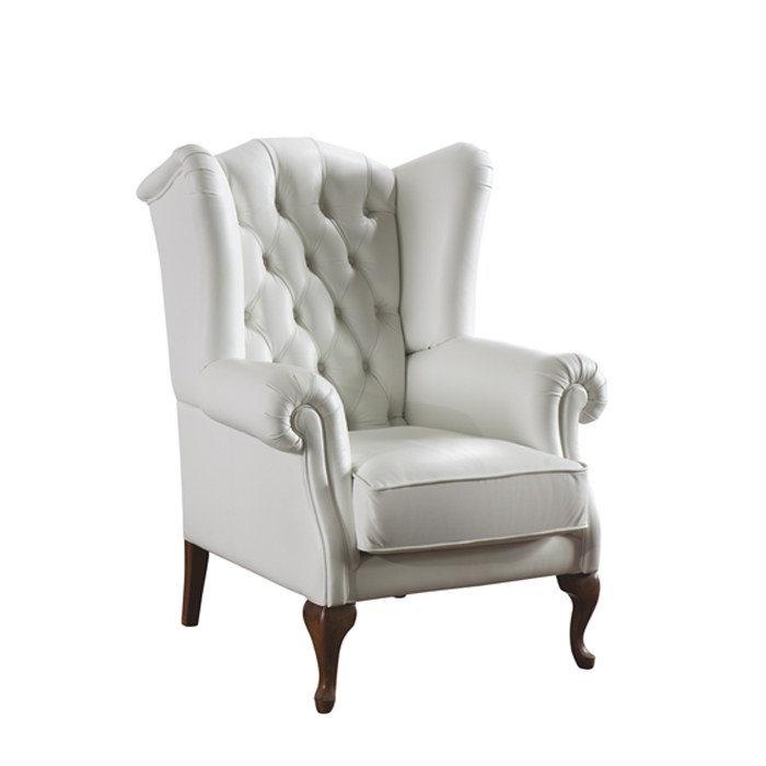 Chesterfield Ohrensessel Sessel Polster Fernseh Büro Couch Echtes CL- F2 von JV Möbel
