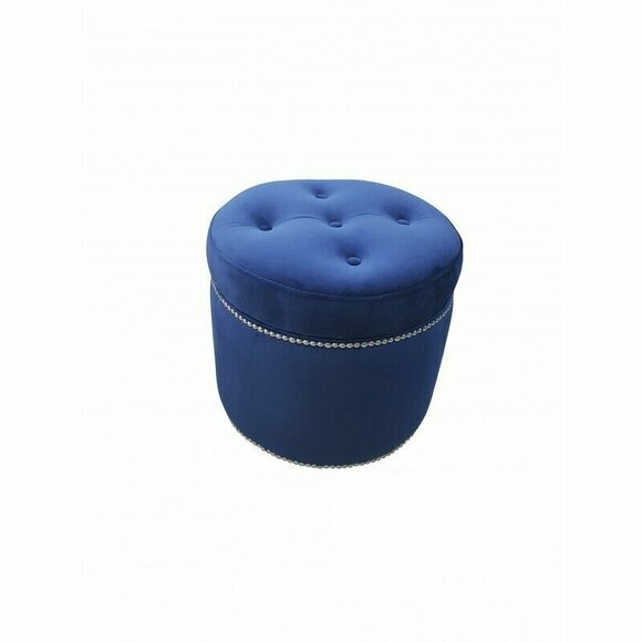 Chesterfield Pouf Textil Fußhocker Rund Hocker Polsterhocker Sitzhocker Sitz Neu von JV Möbel