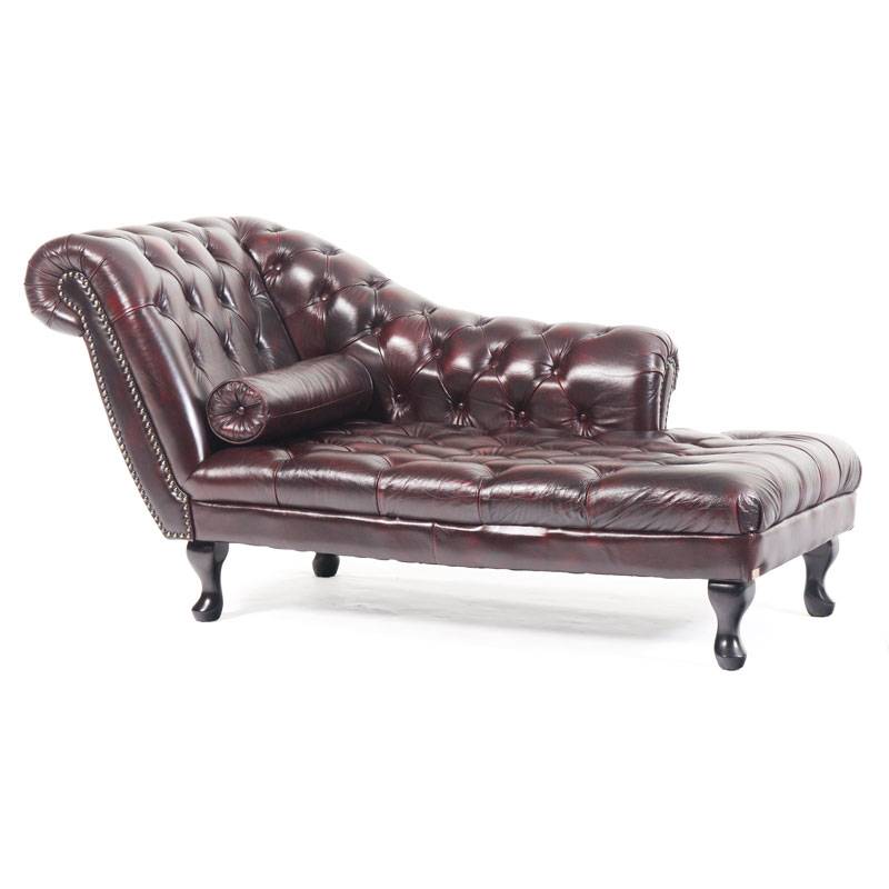 Chesterfield Rot Chaise Lounge Designer Liege Leder Sofa Chaiselongues Couch Neu von JV Möbel