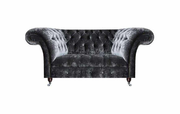 Chesterfield Samtsofa Designer Zweisitzer Textilcouchen Polstersofas Chesterfield Samtsofa Designer Zweisitzer Textilcouchen Polstersofas von JV Moebel