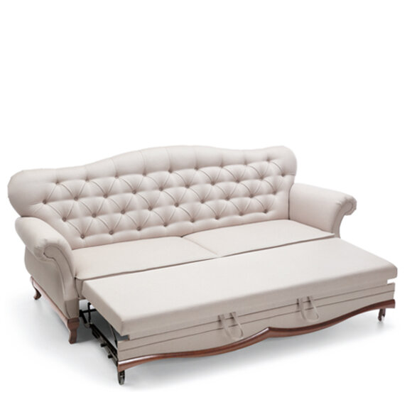 Chesterfield Schlafsofa Sofa mit Bettfunktion Dreisitzer Couch Textil von JV Möbel