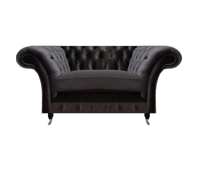 Chesterfield Schwarzer Polstersessel Luxus Sitzmöbel Moderner 1-Sitzer von JV Moebel