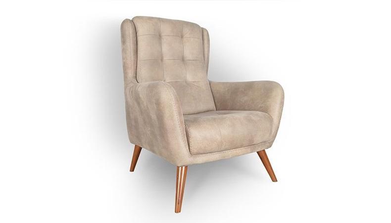 Chesterfield Sessel Club Sofa Einsitzer Couch Polster Möbel Beige Relax von JV Möbel