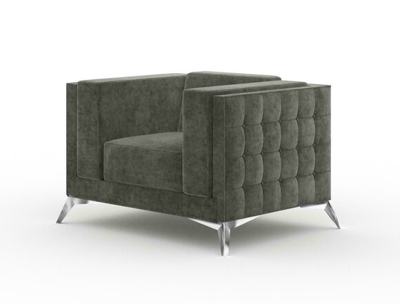 Chesterfield Sessel Couch 1 Sitzer Couchen Polster Neu Fernseh Sofa Textil von JV Möbel
