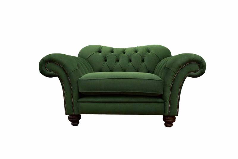 Chesterfield Sessel Couch 1 Sitzer Sofa Stoff Couchen Polster Textil von JV Möbel