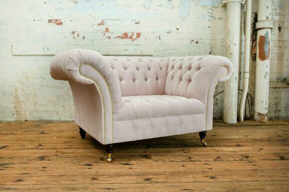 Chesterfield Sessel Fernseh Couch 1 Sitzer Sofa Stoff Couchen Polster Neu von JV Möbel