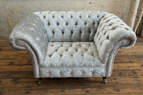 Chesterfield Sessel Fernseh Couch 1 Sitzer Sofa Textil Ohrensessel Stoff von JV Möbel