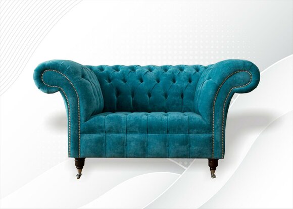 Chesterfield Sessel Fernseh Couch 1er Sofa Stoff Polster Textil Couchen von JV Möbel